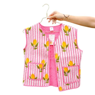 Prošívaná indická vesta – Citrony
